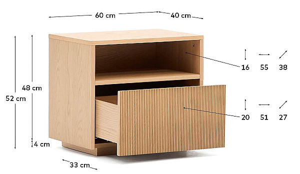 Тумба приліжкова La Forma Helvine N1200018MM40-9
