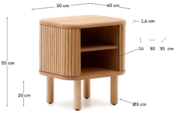 Приліжкова тумбочка La Forma MAILEN N1200006MM50-9