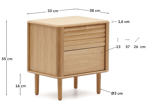 Приліжкова тумбочка La Forma LENON N1200008MM40-7