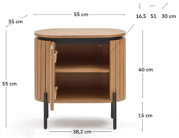 Приліжкова тумбочка La Forma LICIA N1200003MM46-7