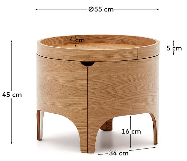 Приліжкова тумбочка La Forma OCTAVIA T0500040MM50-7