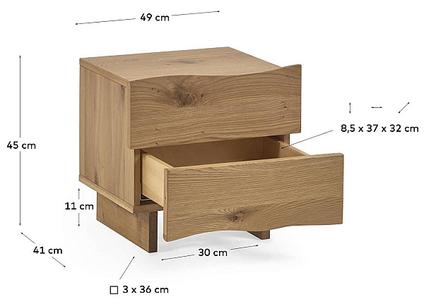Приліжкова тумбочка La Forma RASHA IT0080M46-12