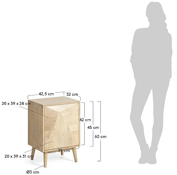 Приліжкова тумбочка La Forma SANVY CC0395M91-6
