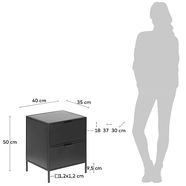 Приліжкова тумбочка La Forma SHANTAY CC1908R01-9