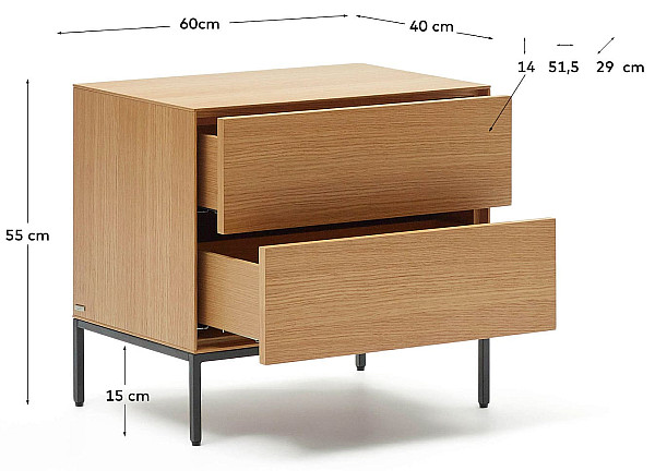 Приліжкова тумбочка La Forma VEDRANA N1200005MM40-8