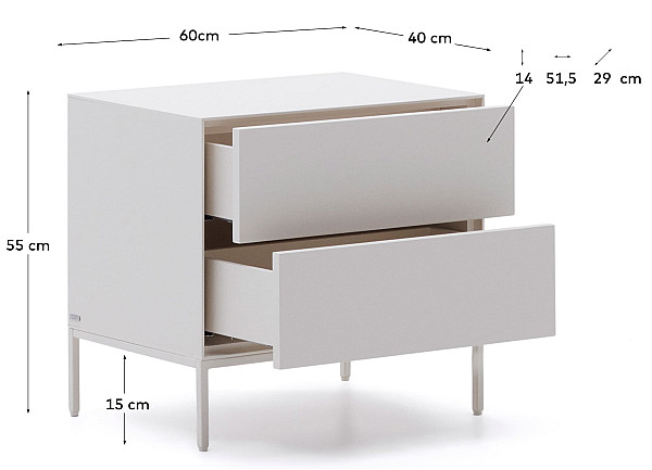 Тумба приліжкова La Forma Vedrana N1200013LL05 Білий-7