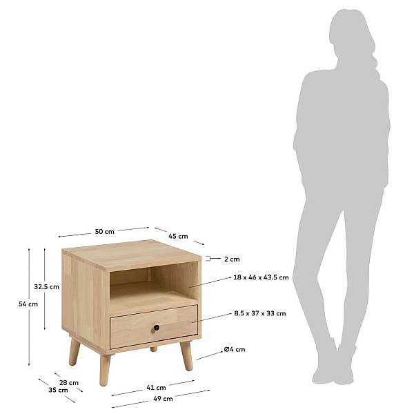 Приліжкова тумбочка La Forma WARI CC1338M87-10