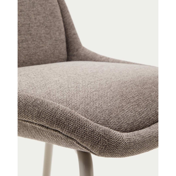 Напівбарний стілець La Forma AIMIN C0600048BF10 Світло-коричневий тканина синель-5