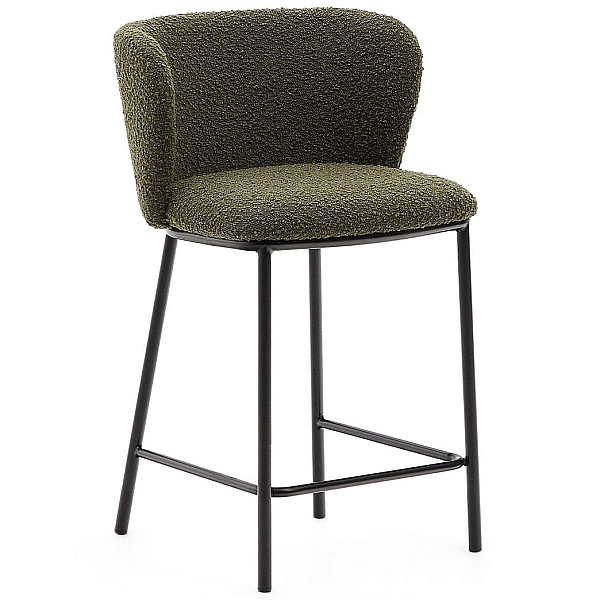 Полубарный стул La Forma CISELIA C06014JJ06 Зеленый букле-0