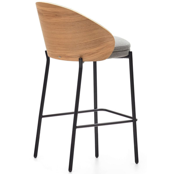 Напівбарний стілець La Forma EAMY C0600053HE12 Сірий/натуральний-4