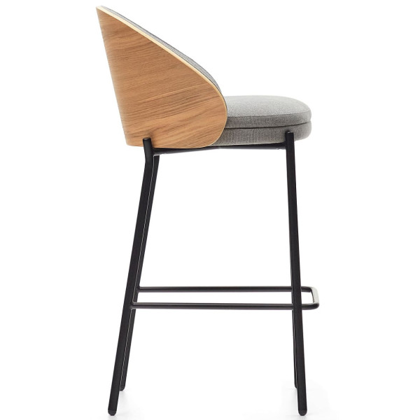 Напівбарний стілець La Forma EAMY C0600053HE12 Сірий/натуральний-3