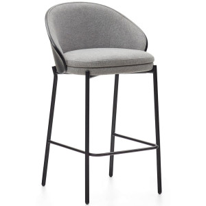 Полубарный стул La Forma EAMY C0600055HE12 Серый/черный