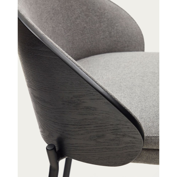 Полубарный стул La Forma EAMY C0600055HE12 Серый/черный-9