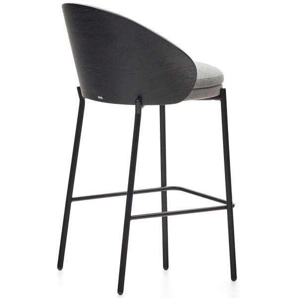 Полубарный стул La Forma EAMY C0600055HE12 Серый/черный-4