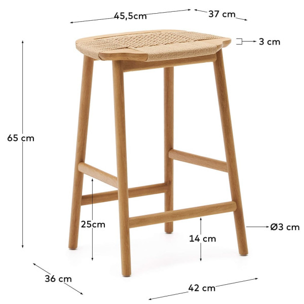 Полубарный стул La Forma ENIT C0600051MM46 Бежевый-8