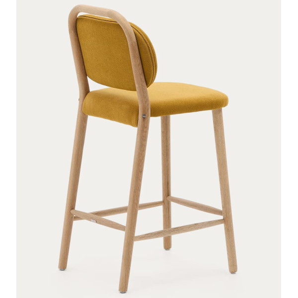 Полубарный стул La Forma Helda C0600040MY81H Горчичный ткань синель-4