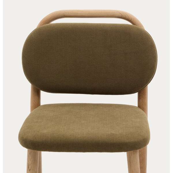 Полубарный стул La Forma Helda C0600039MY06H Зеленый ткань синель-5