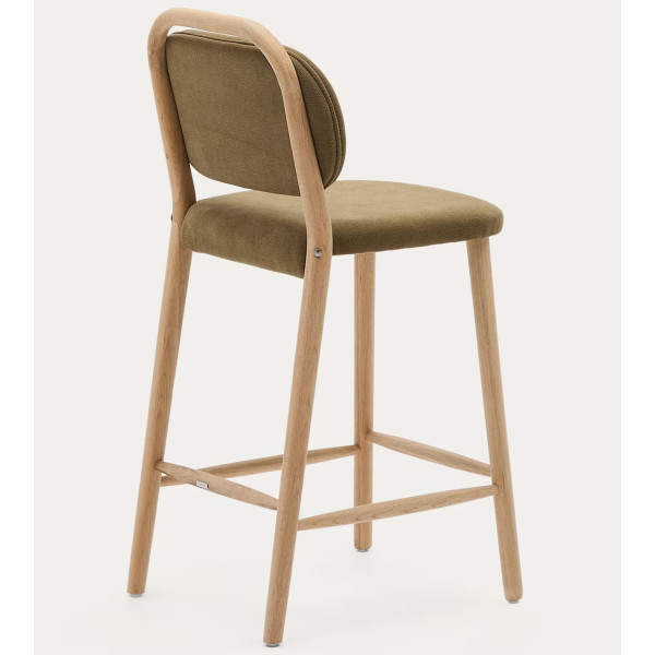 Полубарный стул La Forma Helda C0600039MY06H Зеленый ткань синель-4