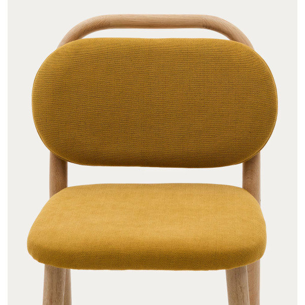 Полубарный стул La Forma Helda C0600040MY81H Горчичный ткань синель-5