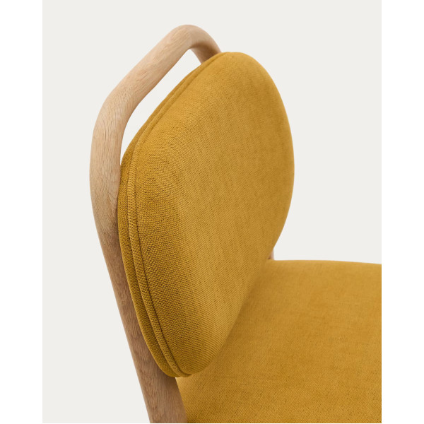 Полубарный стул La Forma Helda C0600040MY81H Горчичный ткань синель-6