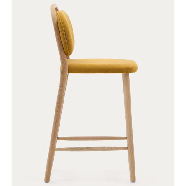 Полубарный стул La Forma Helda C0600040MY81H Горчичный ткань синель-3