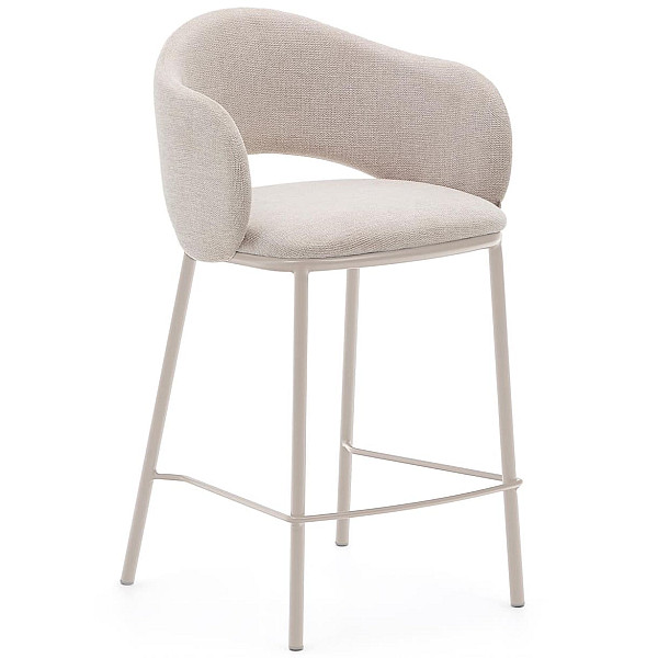 Напівбарний стілець La Forma Maina C0100226BF12 Бежевий тканина синель-0