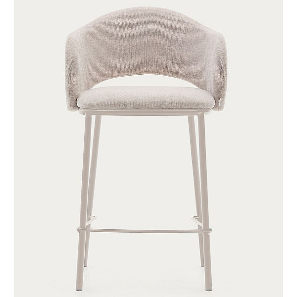 Напівбарний стілець La Forma Maina C0100226BF12 Бежевий тканина синель-1