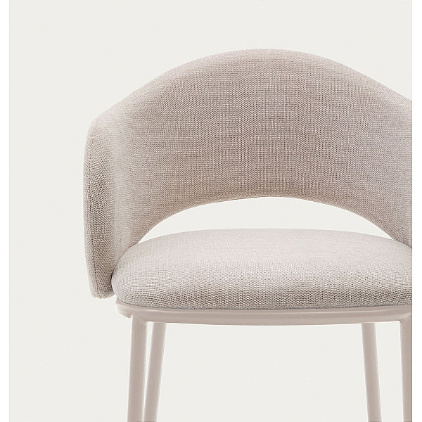 Напівбарний стілець La Forma Maina C0100226BF12 Бежевий тканина синель-4