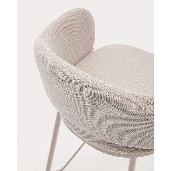 Напівбарний стілець La Forma Maina C0100226BF12 Бежевий тканина синель-6