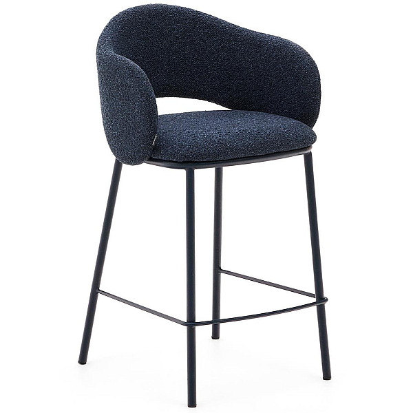 Полубарный стул La Forma Maina C0100239VS25 Синий ткань-0
