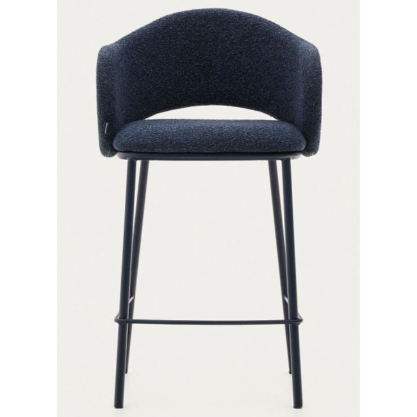 Полубарный стул La Forma Maina C0100239VS25 Синий ткань-2