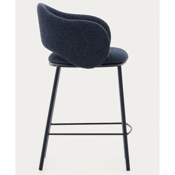 Полубарный стул La Forma Maina C0100239VS25 Синий ткань-3