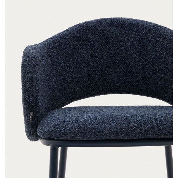 Полубарный стул La Forma Maina C0100239VS25 Синий ткань-5