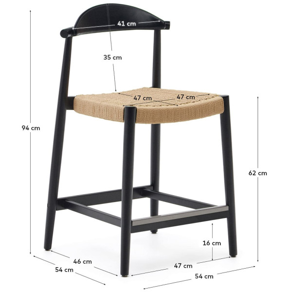 Напівбарний стілець La Forma NINA J1100035CP46-10