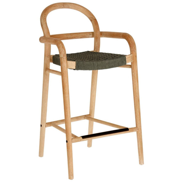 Полубарный стул La Forma SHERYL Серо-зеленый-0