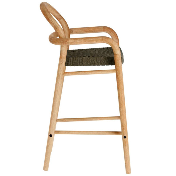 Полубарный стул La Forma SHERYL Серо-зеленый-3