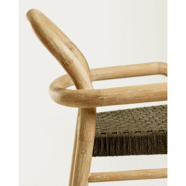 Полубарный стул La Forma SHERYL Серо-зеленый-5