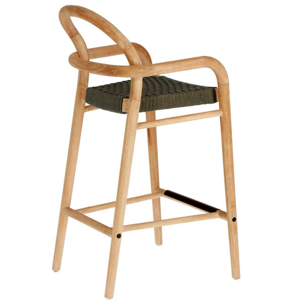 Полубарный стул La Forma SHERYL Серо-зеленый-4