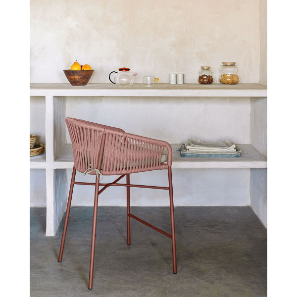 Напівбарний стілець La Forma Yanet CC2192J86 Теракотовий-1