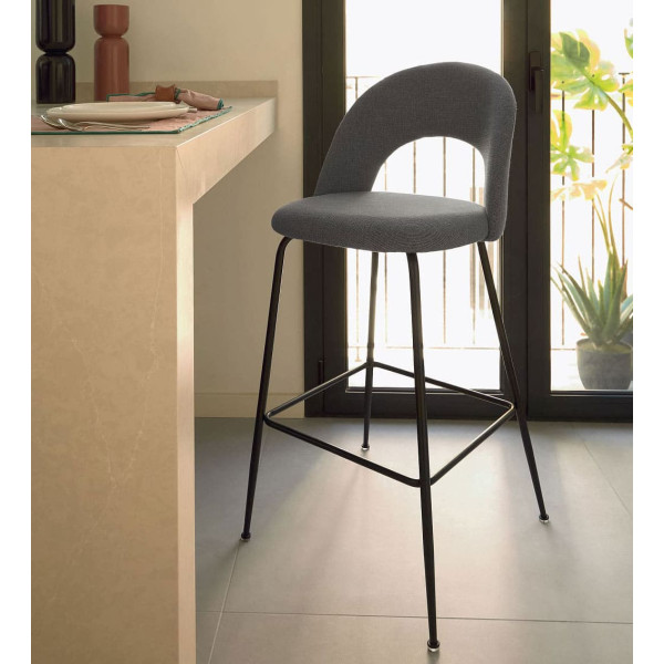 Напівбарний стілець La Forma Mahalia Темно-сірий-0