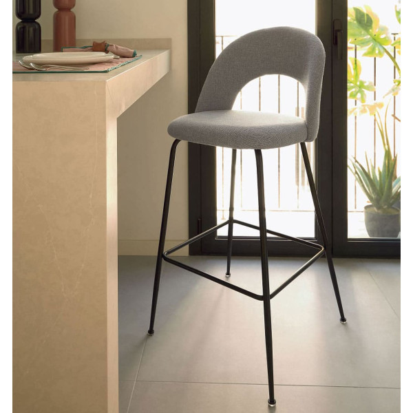 Напівбарний стілець La Forma Mahalia Сірий-0