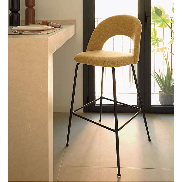 Напівбарний стілець La Forma Mahalia Жовтий-0