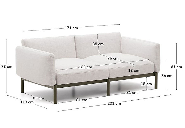 Диван 2-місний La Forma SORELLS J1600024FZ12-10