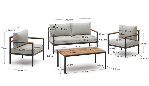 Комплект садовой мебели La Forma AIGUAFREDA J1600010JJ03-12