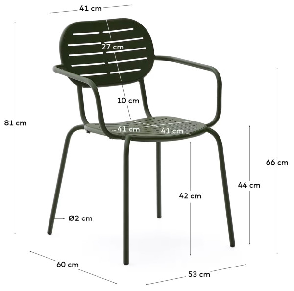 Комплект садовой мебели La Forma Brai O00719RR19 Зеленый-11