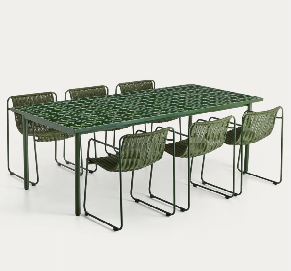 Комплект садових меблів La Forma Maurina O00718KK06 Зелений-0