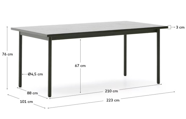 Комплект садових меблів La Forma Maurina O00718KK06 Зелений-9