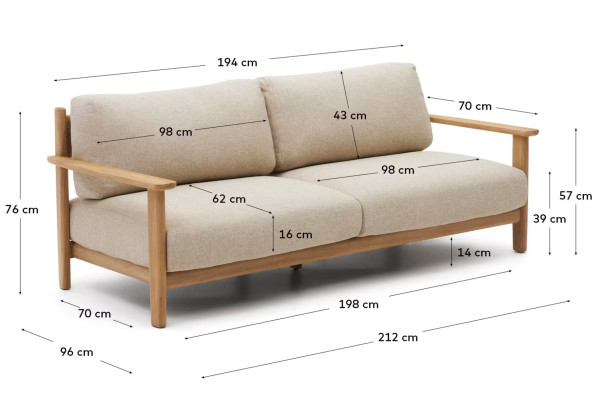 Садовый комплект мебели La Forma Tirant Бежевый-8
