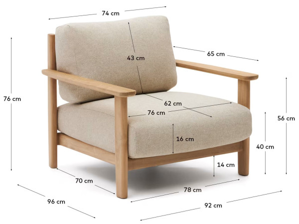 Садовый комплект мебели La Forma Tirant Бежевый-12