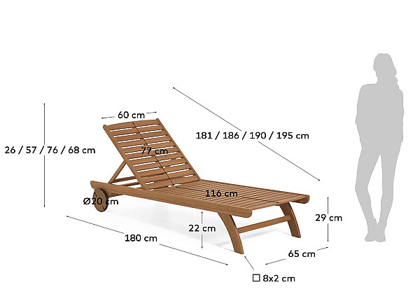 Шезлонг La Forma BEILA CC2157M46-13